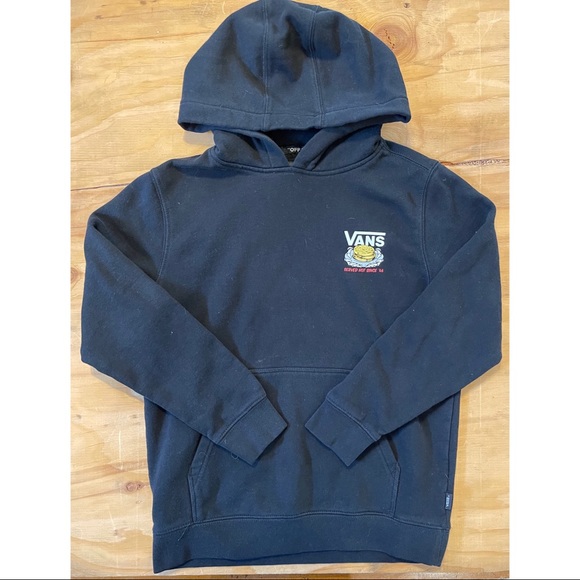 Vans Off The Waffles Hoodie Kids Medium 